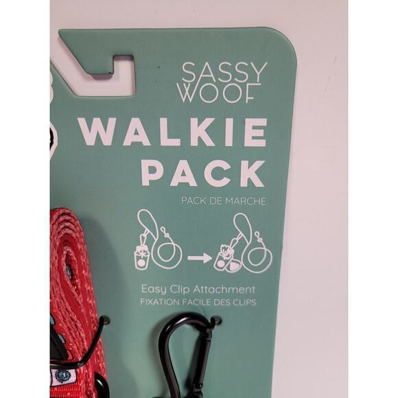 Sassy Woof Puppuccino Walkie Pack Dog Leash & Waste Bag 60" NEW Coffee Theme - Picture 2 of 7
